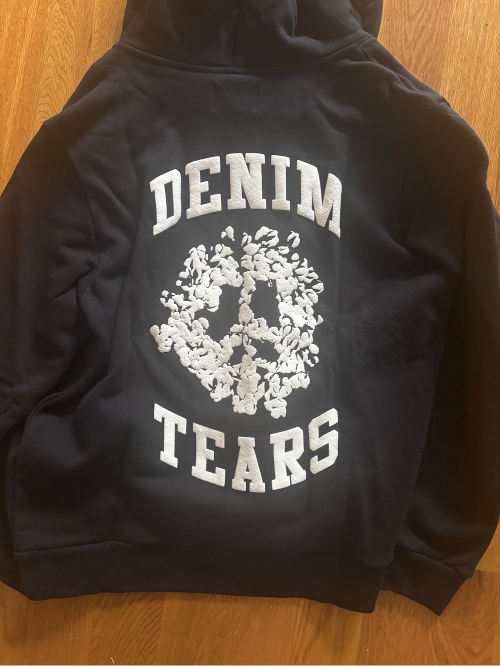 Denim Tears NWT Black Graphic Hoodie Sweatshirt with White Skull Print